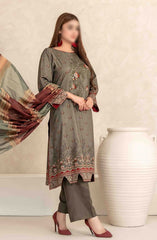 Zumena - Digital Staple with Banarsi Dupatta Collection D-3890