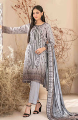 Masarra - Embroidered Digital Printed Staple Collection D-5038