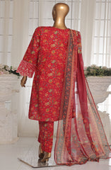 Bin saeed exclusive chikankari with chiffon Dupatta 3 Pc Collection D-03