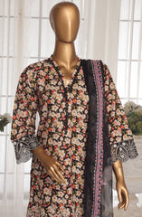 Bin saeed exclusive chikankari with chiffon Dupatta 3 Pc Collection D-04