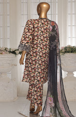 Bin saeed exclusive chikankari with chiffon Dupatta 3 Pc Collection D-04