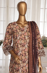 Bin saeed exclusive chikankari with chiffon Dupatta 3 Pc Collection D-06