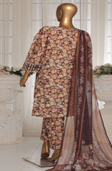 Bin saeed exclusive chikankari with chiffon Dupatta 3 Pc Collection D-06