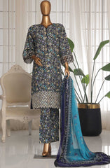 Bin saeed exclusive chikankari with chiffon Dupatta 3 Pc Collection D-07