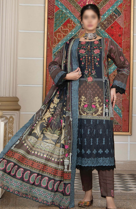 Mashaal Exclusive Digital Embroidered Collection 2024 D-08
