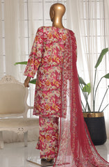 Bin saeed exclusive chikankari with chiffon Dupatta 3 Pc Collection D-09