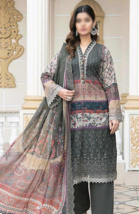 Mashaal Exclusive Digital Embroidered Collection 2024 D-10