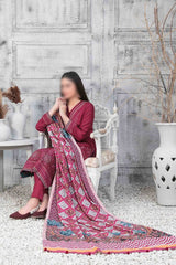 NIRA Embroidered Satin Velvet Shawl Dupatta Collection D 1120