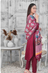 NIRA Embroidered Satin Velvet Shawl Dupatta Collection D 1120
