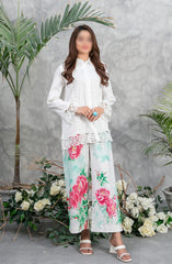 Sian - Lace Embroidered Jacquard Lawn Shirt Collection D 1861