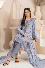 Faria - Embroidered Digital Printed Lawn Collection 2024 D 2033