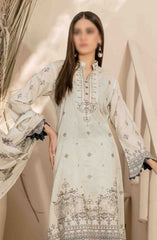 Faria - Embroidered Digital Printed Lawn Collection 2024 D 2036