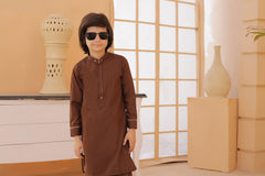 Exclusive Kids Shalwar Kameez Collection Vol 02 D 3 Brown Blended Kameez shalwar