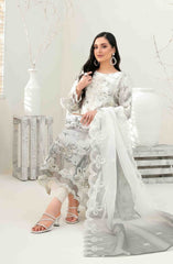 Yasna - Embroidered Organza with Printed Silk Inner & Fancy Clutch Collection 2025 D 4034