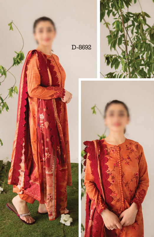 Kaira Embroidered Lawn Collection 2024 By Rashid Textile D 8692