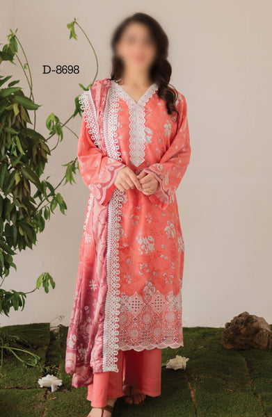 Kaira Embroidered Lawn Collection 2024 By Rashid Textile D 8698