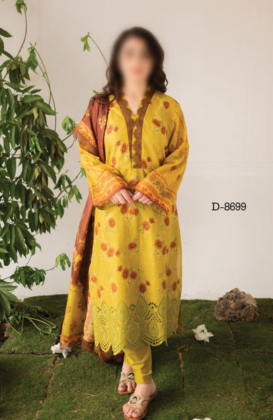 Kaira Embroidered Lawn Collection 2024 By Rashid Textile D 8699
