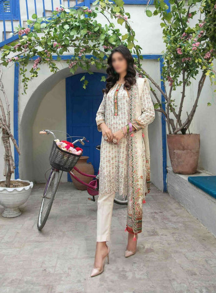 MAHRAY Vol 02 Stitched Embroidered Digital Printed Lawn Shirt - Embroidered Digital Printed Lawn Dupatta Collection 2023 D 8828