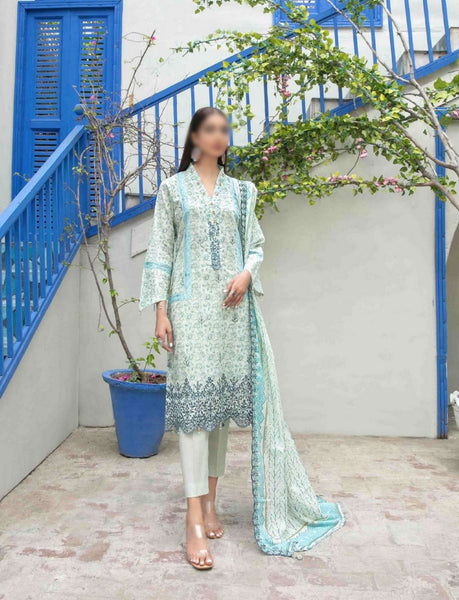 MAHRAY Vol 02 Stitched Embroidered Digital Printed Lawn Shirt - Embroidered Digital Printed Lawn Dupatta Collection 2023 D 8834