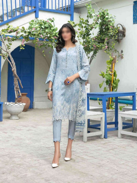 MAHRAY Vl 01 Stitched Embroidered Digital Printed Lawn Shirt-Embroidered Digital Printed Lawn Dupatta Collection 2023 D 8837