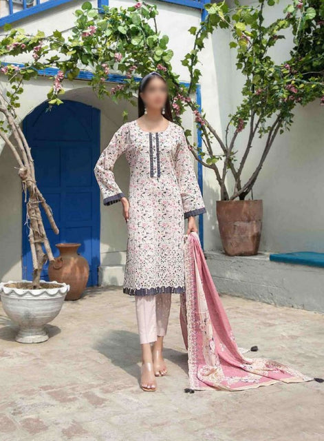 MAHRAY Vl 01 Stitched Embroidered Digital Printed Lawn Shirt-Embroidered Digital Printed Lawn Dupatta Collection 2023 D 8838
