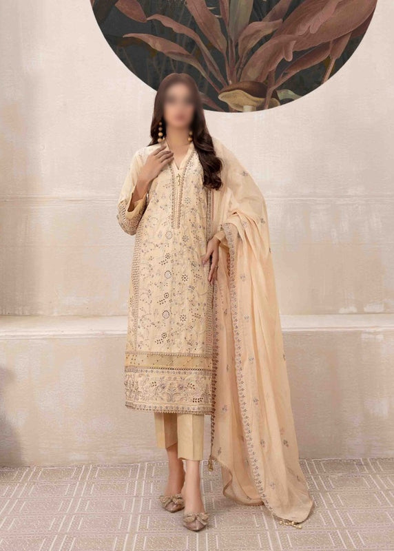 NIESHA Fancy Embroidered Slub Lawn Shirt - Fancy Dupatta Collection 2023 D 8963