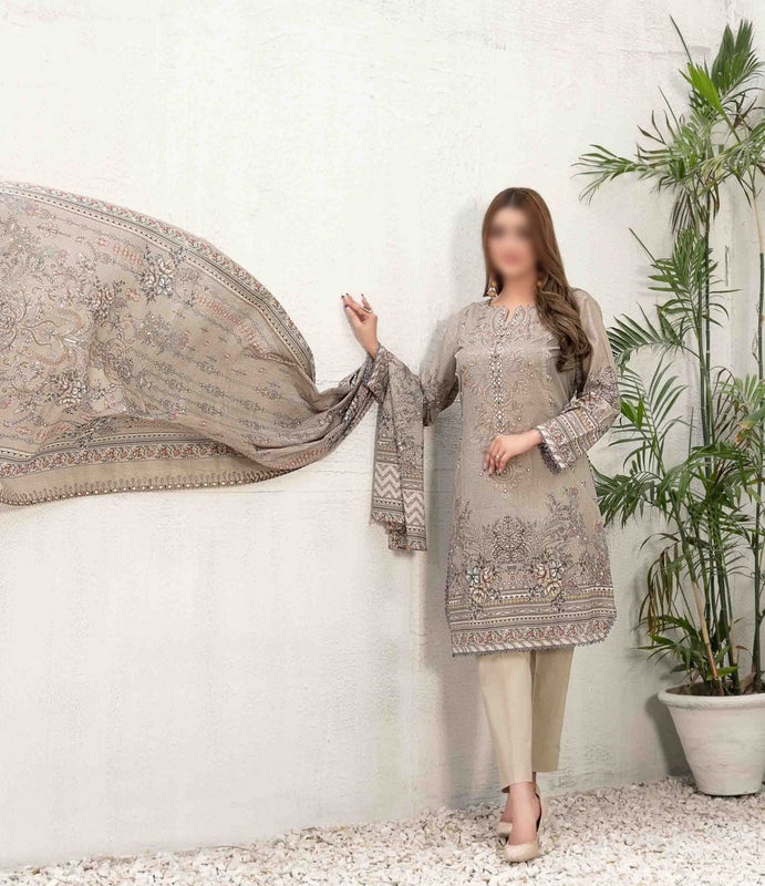 AIYLEEN Panni Embroidered Digital Printed Lawn Shirt - Lawn Dupatta Collection 2023 D 8996