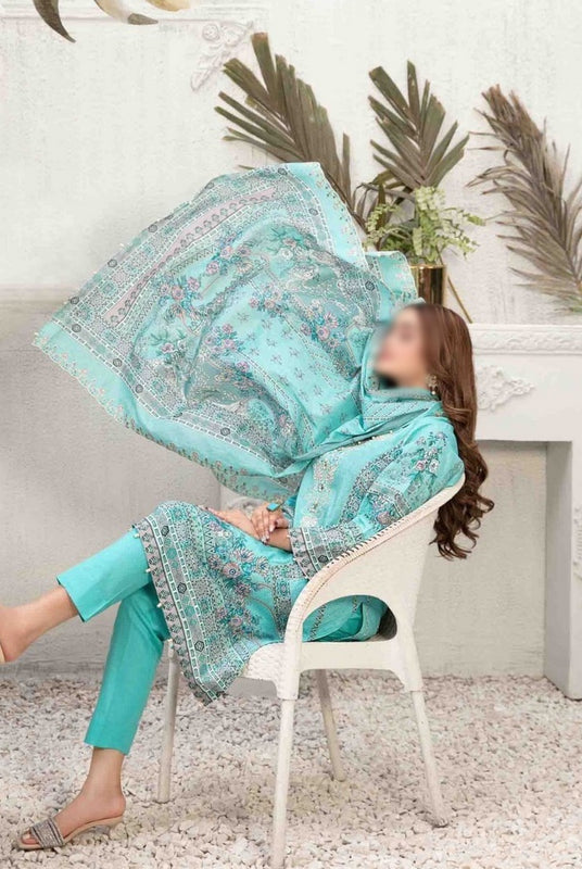 AIYLEEN Panni Embroidered Digital Printed Lawn Shirt - Lawn Dupatta Collection 2023 D 8997