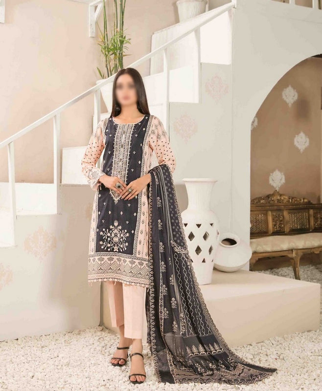 Naera Embroidered Digital Print Lawn Collection By Tawakkal Fabrics D 9009