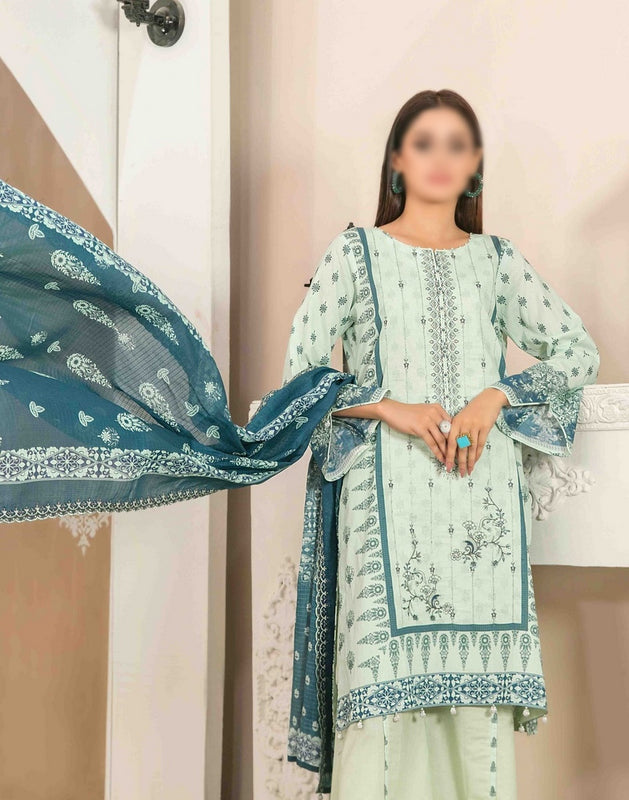 Naera Embroidered Digital Print Lawn Collection By Tawakkal Fabrics D 9010