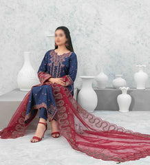 ZAREESH Fancy Embroidered Lawn Shirt - Exclusive Fancy Dupatta Collection 2023 D 9017