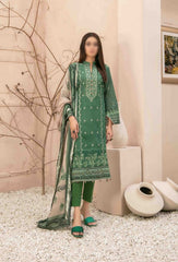 LALEH Embroidered Digital Printed Slub Lawn Shirt - Digital Printed Diamond Dupatta Collection 2023 D 9164