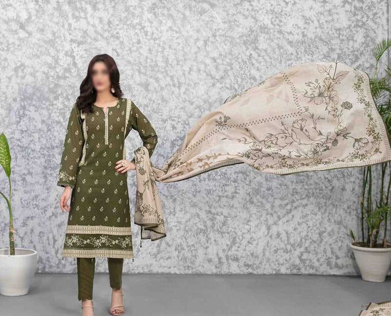 Milan Lawn Slub Digial Print Collection By Tawakkal Fabrics D 9219