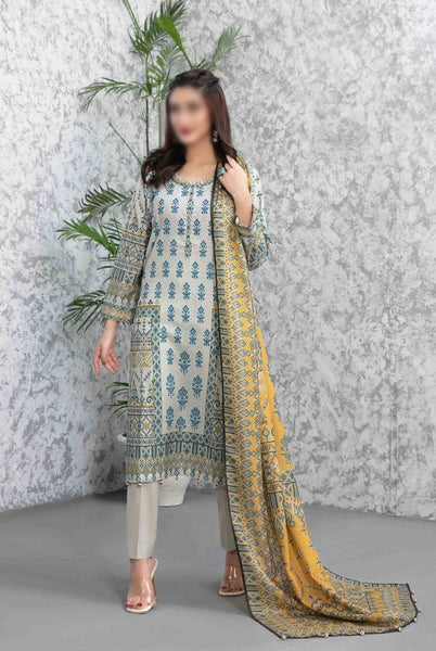 Milan Lawn Slub Digial Print Collection By Tawakkal Fabrics D 9221