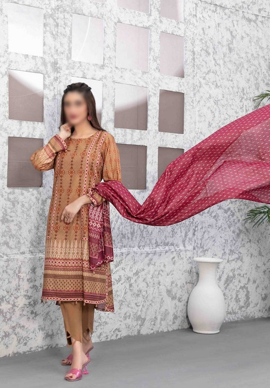 Milan Lawn Slub Digial Print Collection By Tawakkal Fabrics D 9222