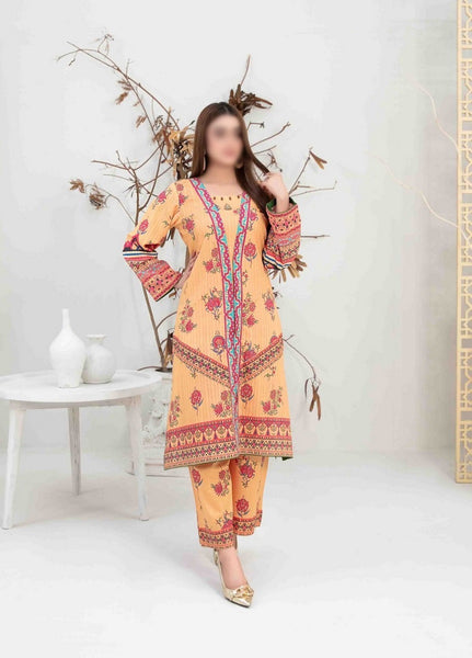 FAYE 2-PIECE Digital Printed NenoKara Lawn Shirt - Digital Printed Cotton Shalwar Collection 2023 D 9290