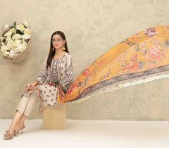 ZAYNA  Digital Printed Velvet Rod Lawn Shirt - Digital Printed Border Tila Dupatta Collection 2023 D 9335