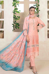 MAHEER Embroidered Viscose Schiffli with Digital Printed Shawl Collection 2023 D 9577