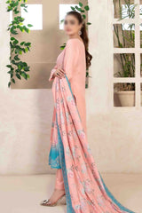 MAHEER Embroidered Viscose Schiffli with Digital Printed Shawl Collection 2023 D 9577