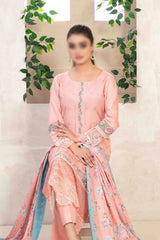 MAHEER Embroidered Viscose Schiffli with Digital Printed Shawl Collection 2023 D 9577