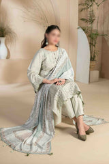KENZA  Embroidered Zari Karrandi with Velvet Shawl Collection 2023 D 9910