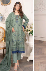 Shagun Premium Embroidered Dhanak Collection By Riaz Arts D-01