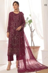 Amour Embroidered Luxury Chiffon Unstitched Collection By Soghat D-01