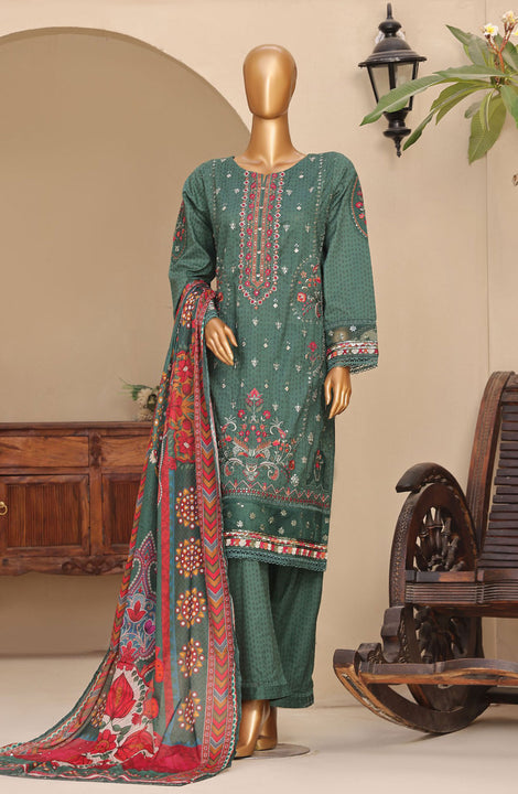 SADABAHAR Premium Embroidered Printed Lawn Collection D-01