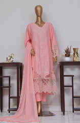 Bin Saeed Luxury Self Embroidered Frock 3 Pc Collection D-01