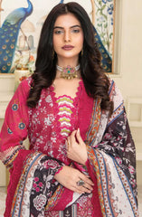 Mashaal Exclusive Digital Printed and Embroidered Lawn Collection by Riaz Arts D-01