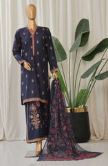 Bin Saeed Luxury Plain Cotton 3 PC Collection D-02