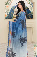 Mashaal Exclusive Digital Printed and Embroidered Lawn Collection by Riaz Arts D-02