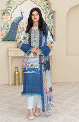 Mashaal Exclusive Digital Printed and Embroidered Lawn Collection by Riaz Arts D-02