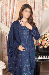 Shagun Premium Embroidered Dhanak Collection By Riaz Arts D-02